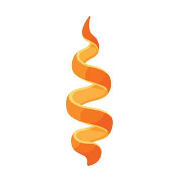 Spiral Orange Peel Twist Citrus Garnish