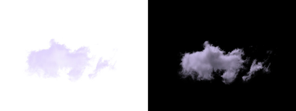 Irregular Shaped Purple Cumulus Cloud Isolated Cutout