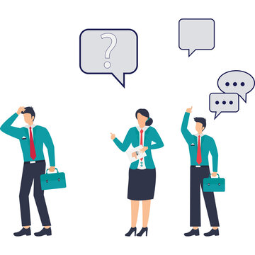 Flat illustration of business people gossip behind colleagues in office spreading rumors and incorrect information stock illustration