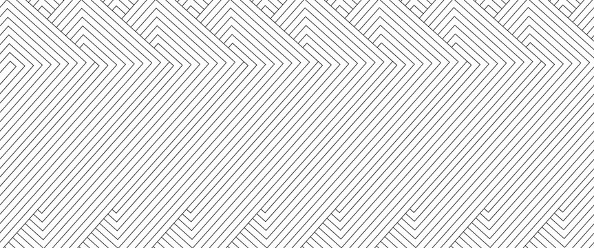 Thin line rectangular scales. Vector seamless pattern in black and white.