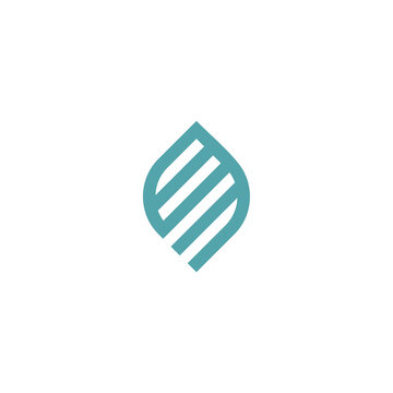 A futuristic monogram that combines the letters B and M into a symmetrical and sharp geometric leaf icon.