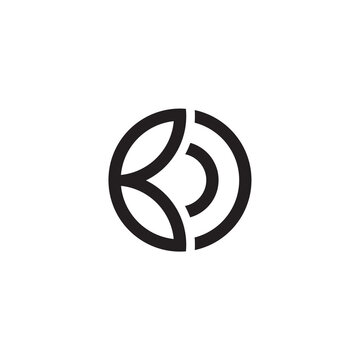 Initial letter bc or cb logo design template