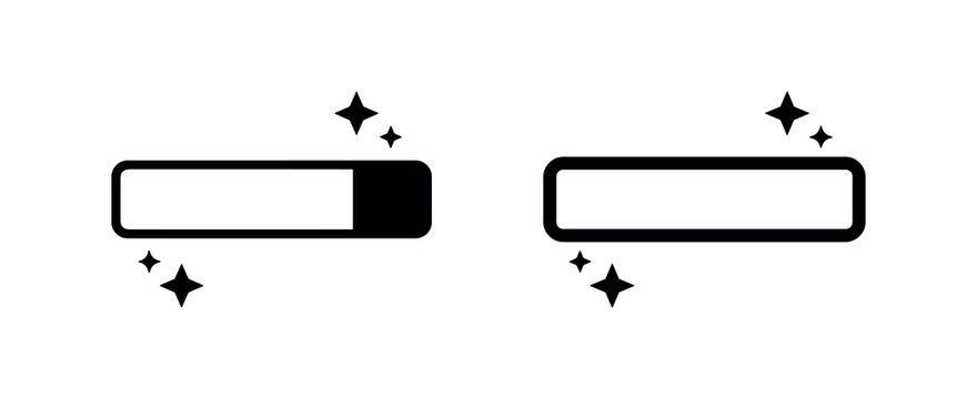Cleanliness progress bar icon set