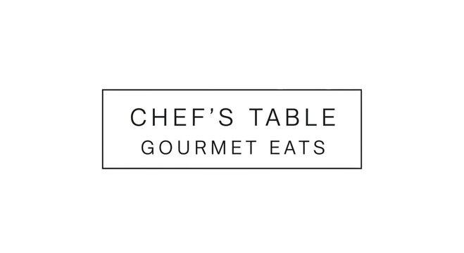 Chef's Table Gourmet Eats Logo - Elegant Text Design for Food Businesses