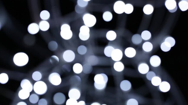 Background with white bokeh circles for blurred lights