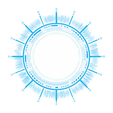 Minimalist blue circuit board pattern
