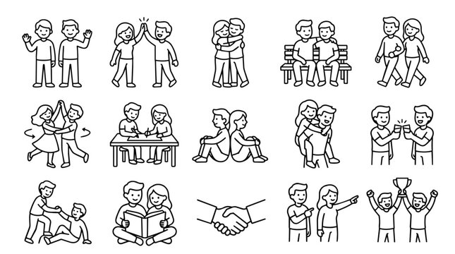 Various interactions and relationships between people