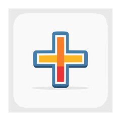 Fototapeta premium Flat design first aid kit icon