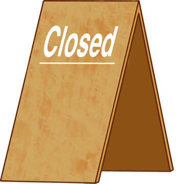 Classic wooden shop signboard store sign illustration element