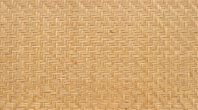 Woven Texture Close-Up: An intricate, natural woven texture pattern with a herringbone weave, showcasing the fine details of the organic material.