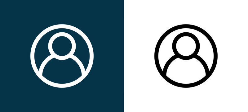 Black and white user interface outline icon duo, editable stroke vector illustration for web, mobile apps, UI design, branding, and print from Basic UI