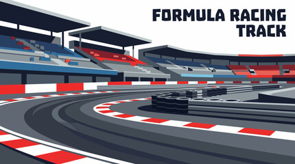 formula racing circuit stadium environment with professional motorsport competition outdoor arena athlete recreation tournament landscape for international racing events speed training performance © Ethan
