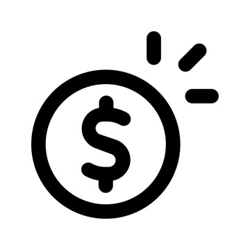 monetization line icon