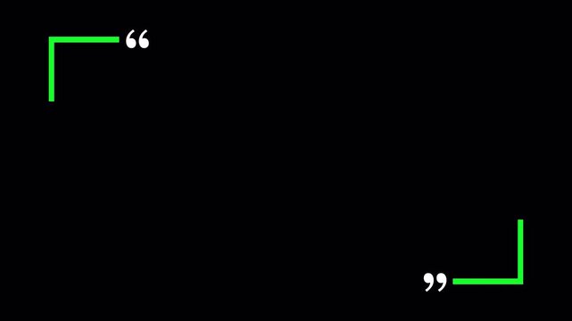 minimalist quote box animation in 4K animation with alpha channel  on transparent  background quote box animation  