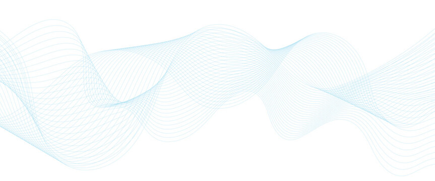Abstract blue gradient line technology business wavy background. minimal paper waves flow line. minimal paper grid web smooth line. digital vector web soundwave pattern texture.