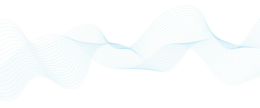 Abstract blue gradient line technology business wavy background. minimal paper waves flow line. minimal paper grid web smooth line. digital vector web soundwave pattern texture.