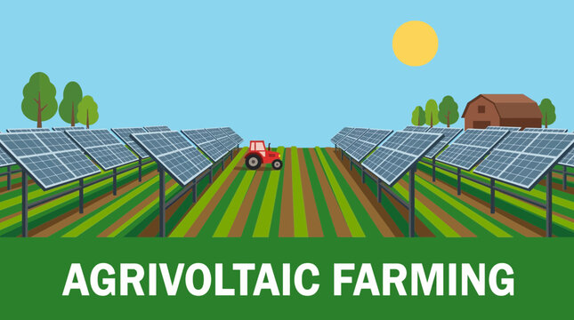 Agrivoltaic Solar Panels Agriculture Field Dual Use