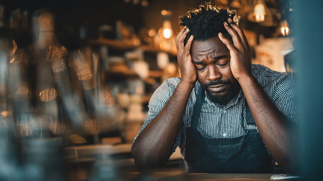 Business owner concerned about recession impacts