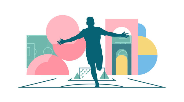 Football Coach Explaining Strategy and Game Plan on Tactical Playboard Illustration
