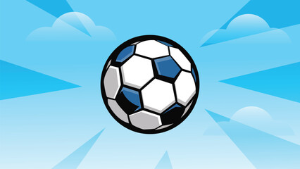 Fototapeta premium soccer ball on blue sky