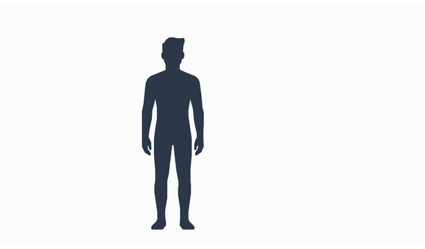 Man Height Scale Icon Vector with Tall Person Measurement Symbol