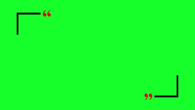 minimalist quote box animation in 4K animation with alpha channel on transparent background quote box animation