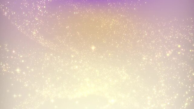 キラキラの粒子がゆっくり上昇するループ背景動画（金・抽象・パーティクル）/ A looping background video featuring sparkling particles slowly rising (gold, abstract, particle effect)