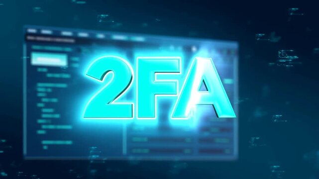 Dynamic transition of 2fa authentication screen with futuristic effects and lighting changes