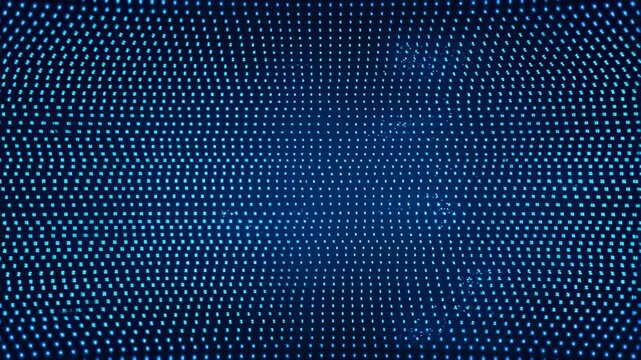 Dynamic led grid animation with vibrant pattern transformations and light effects