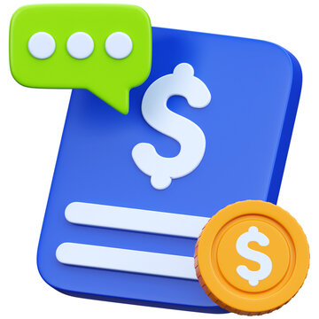Request Payment Money Collection 3D Icon