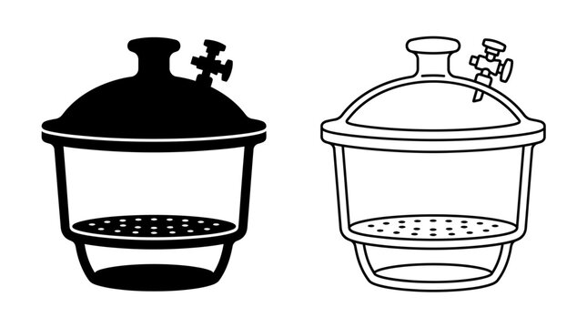 Traditional Ethiopian jebena pot black and white line art illustration