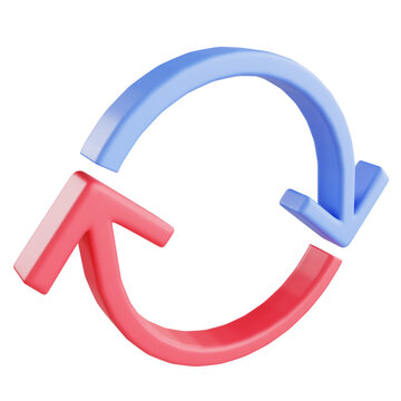 refresh 3d icon illustration object