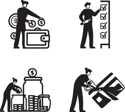 Security officer checking cash and documents in a vault