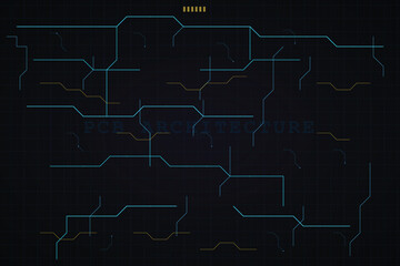 Obraz premium PCB Architecture Circuit Board Background