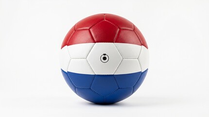 Naklejka premium Soccer ball with netherlands flag design isolated on white background
