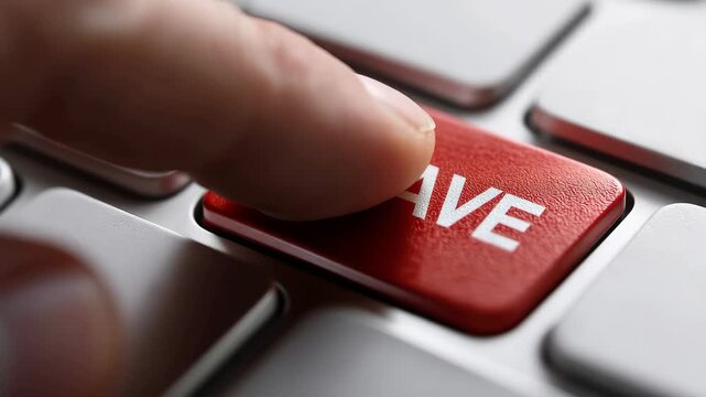Bright red key with the word brave stands out on a keyboard showing the focus on courage in the digital world and encouraging action in online spaces