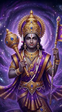 Hindu Deity Ketu Cosmic Portrait