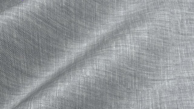 Italian Light Gray Linen Fabric draping in soft elegant waves with natural slub texture for premium summer suits and apparel design backdrop