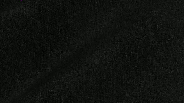 Royal Black Linen Fabric cascading in deep matte waves of premium heavyweight texture for sophisticated summer suits and high end fashion designs