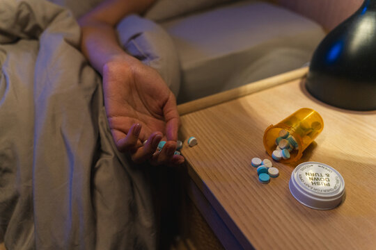 The woman was experiencing stress and depression and took pills to commit suicide.