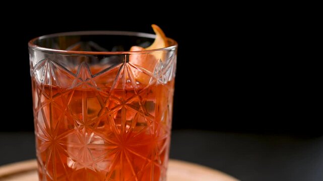 Old Fashioned Cocktail Rotating