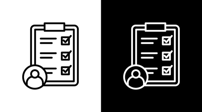Self Assessment Icon Sheet Black And White
