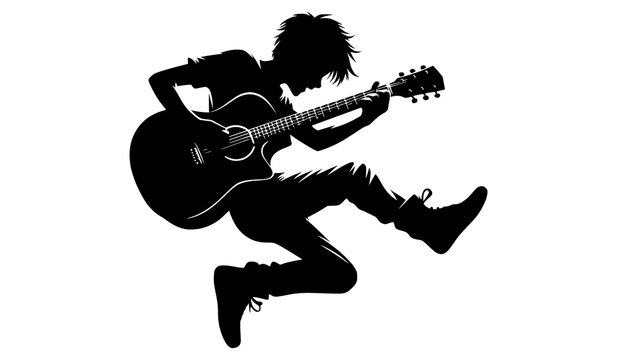 guitar player jumping