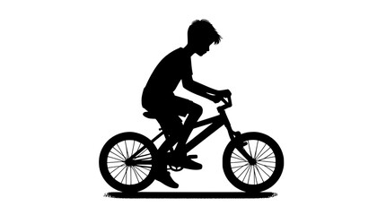 Obraz premium silhouette of a woman riding a bicycle