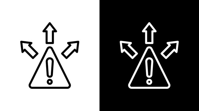 Diversification Icon Sheet Black And White