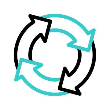 Animated Recycle Sync Refresh Arrows Monoline Icon