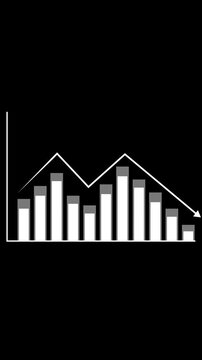 Digital trend line chart tracks positive corporate growth paths. Technical trend line chart monitors stock market trading performance. Business data analytics with a trend line chart.