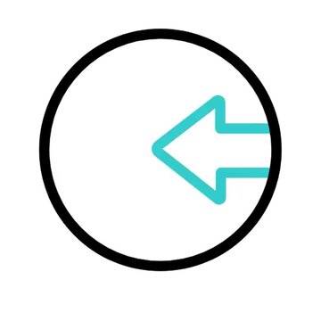 Animated Circle Left Arrow Back Return Monoline Icon