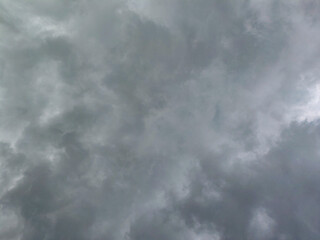 Obraz premium Dark storm clouds texture. Dramatic overcast sky background before rain.