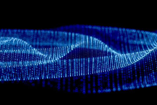 3D signal particle wave pulses through a dark data spectrum.
